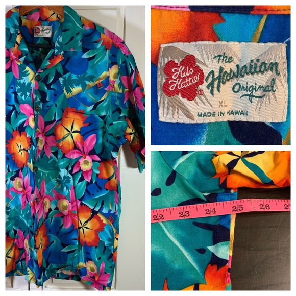 Hilo Hattie Other - Hilo Hattie Mens XL Aloha Hawaiian Shirt Tropical Floral Print Made in‎ Hawaii